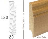 Sockelleiste 120x20 mm mit Profil, Berliner Profil Carolina-Pine | geölt